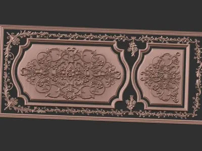 DOOR CLASSICAL CARVED 3D model