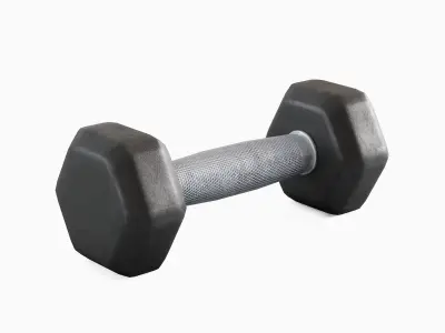 Rubber Dumbbell 01 Low-poly 3D model
