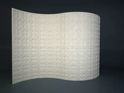 07 ARABIC PATTERN WALL Low-poly 3D model