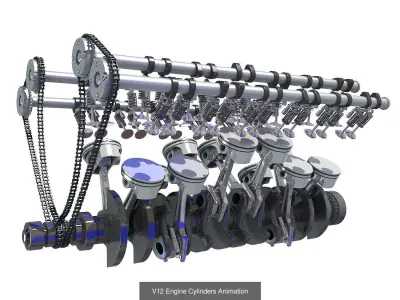 Rigged and Animated Engines Models 3D Model Collection
