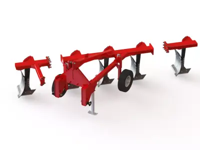 WG 0006 - Complete range of 3 high speed combination plow 3D model
