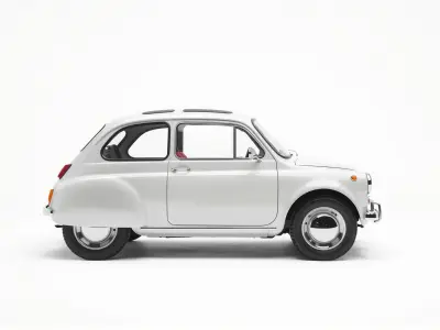 Retro Compact Car 1970s Design model pack Low-poly 3D model