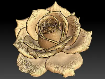 2 Rose CNC Relief Model 3D print model