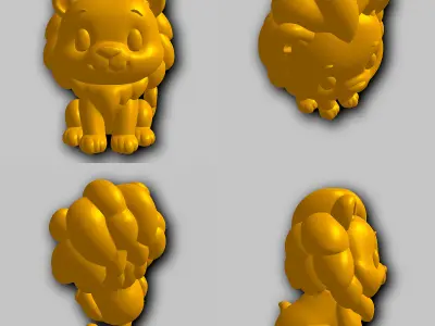 Lion - Kawaii Animals Collection 3D print model
