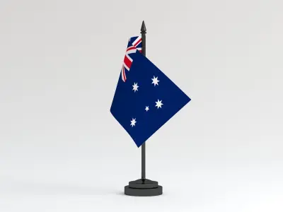 Table Flag Australia 3D model