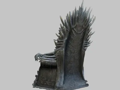 Fantasy Alien Scifi Throne Low-poly 3D model
