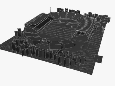 Brisbane ANZ Stadium Low-poly 3D model