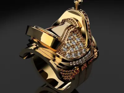 Horse Saddle Ring 3D print model