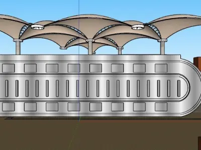 gas station 3D model