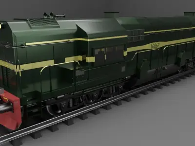 Railway Locomotive Engine 3D model