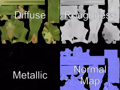 Lizard Humanoid Alien Model Pack Low-poly 3D model