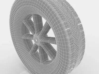 Car Tire 3D model 15