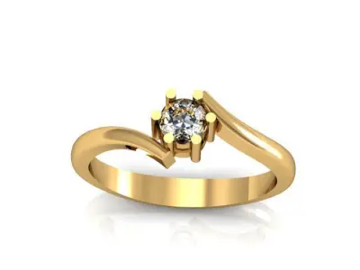 solitair ring 3D print model purchase