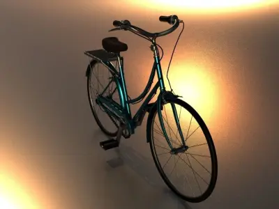 bicycle modeling with maya Low-poly 3D model