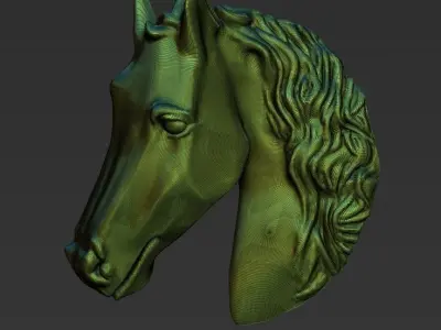 horse with ironwork-caballo 3D model