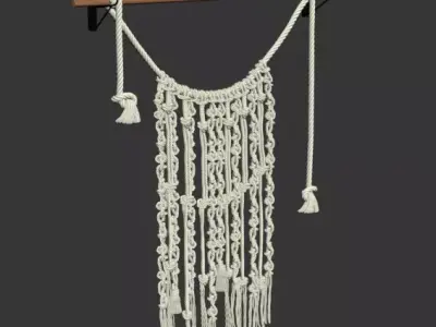 Macrame wall hanging 3D model