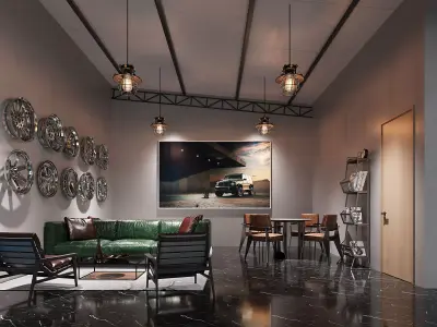 auto repair shop - car modification shop - car maintenance store 3D model