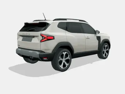 Dacia Duster 2024 Low-poly 3D model
