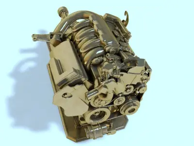 car Engine for 3Dprint 3D print model