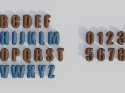 Alphabet Bean Bags 3D model
