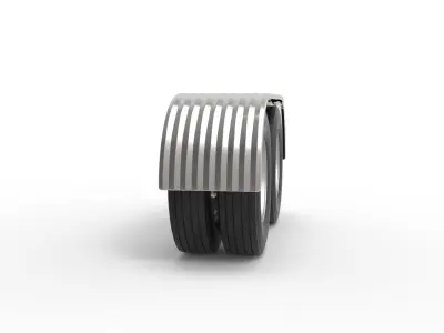 Semi truck Rear fenders Set 8 Scale 1 to 25 3D print model