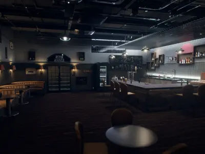 Dive Bar Environment 3D model