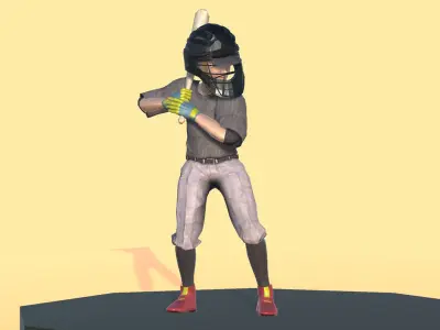 Baseball Actions 3D model