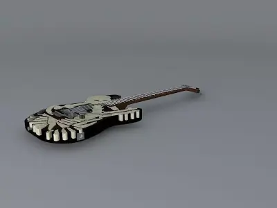 ESP George Lynch Skull N Bones Free 3D model