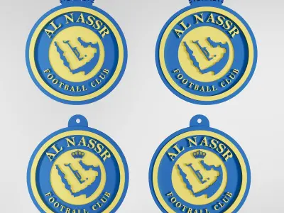Al Nassr Football Club logo 3D print model