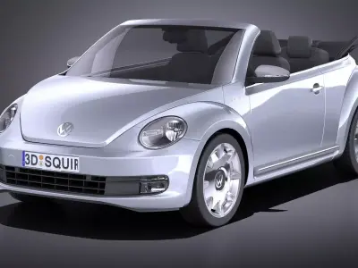 Volkswagen iBeetle Convertible 2015 VRAY 3D model