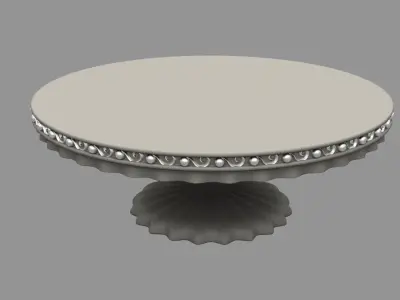 European style  dining table  table  wooden table 3D model