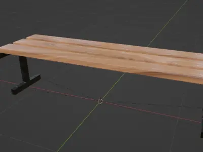 Simple Bench Free low-poly 3D model