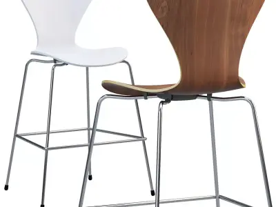 Fritz Hansen Series 7 counter stool 3D model