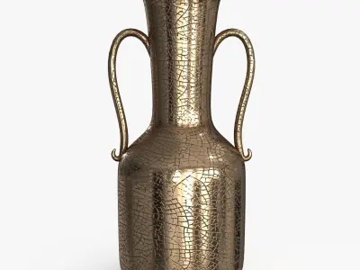 Metal Vase set of 2 3D Model Collection