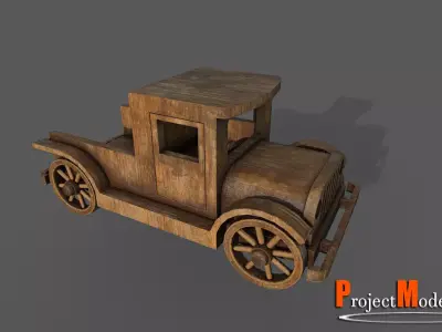 Wooden Toy-Version001 Free low-poly 3D model