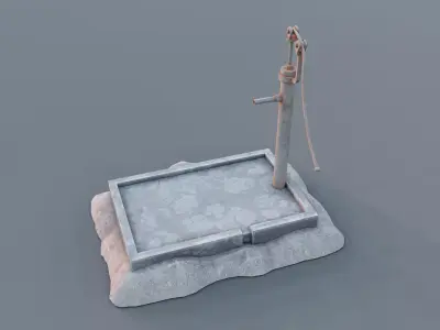 Desi Hand Pump Shower Low-poly 3D model