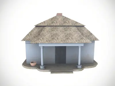 Old Village House Low-poly 3D model