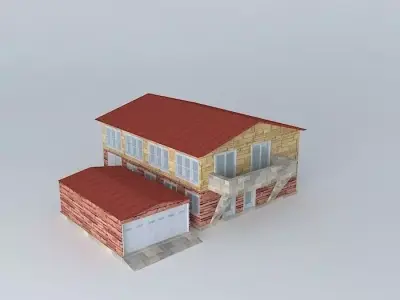 Low Poly Typical Family House/Condominium Free 3D model