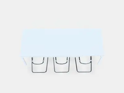 EKEDALEN - TOBIAS Table and 6 chairs Low-poly 3D model