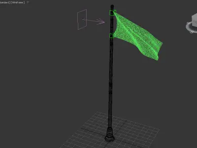 High Quality 3D Model  Chinese Flag Waving Free Download Free low-poly 3D model