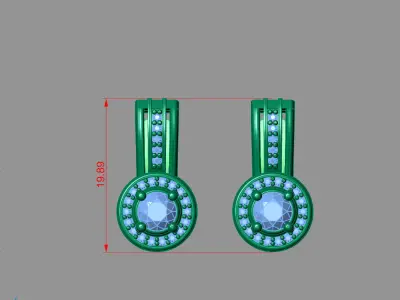 Women Earrings 3DM STL Womens Earring Renders 3D print models   3D print model 23
