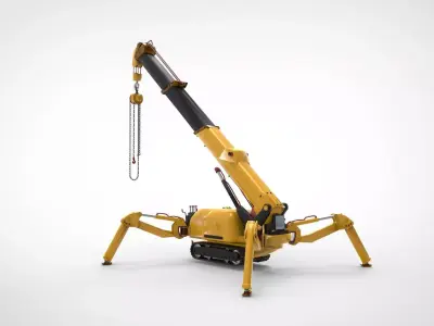 Mini crane Low-poly 3D model