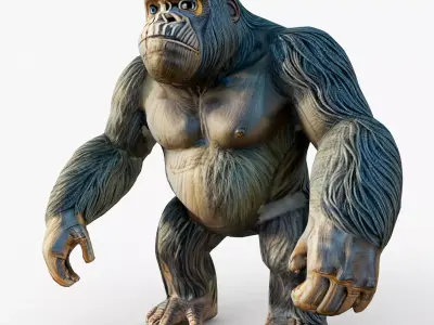 King Kong Cartoon Low-poly 3D model