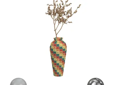Branch in Vase 3D model