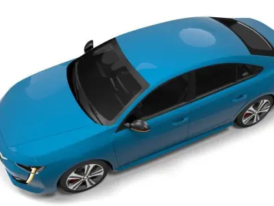 PEUGEOT 508 SEDAN 2019 Low-poly 3D model