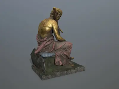 statue 4 Low-poly 3D model