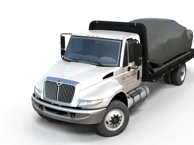 International Durastar tow truck Low-poly 3D model