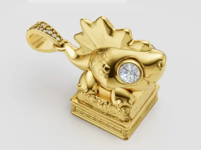 Dianasure Gold Pendant   3D print model