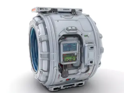 Futuristic Cryo Chamber Model Pack Low-poly 3D model