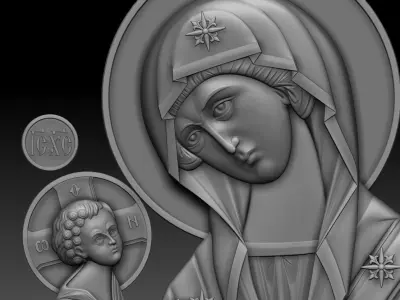 Jerusalem Icon of the Mother of God 3D model